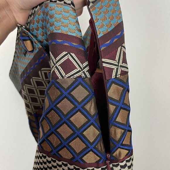 Maeve Anthropologie Audra Jacquard Colorful Satin Textured Skirt Woman’s Size 4 - Picture 9 of 9